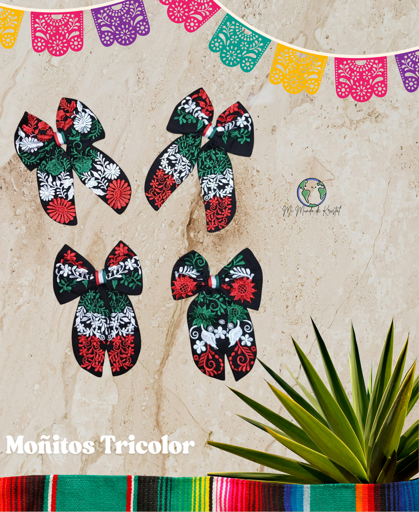 Moñitos Tricolor
